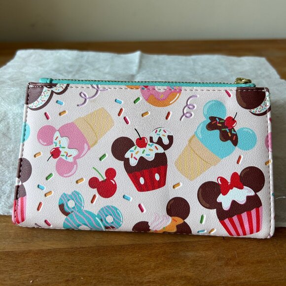 Loungefly Disney Mickey and Minnie Mouse Sweets Flap Wallet - Picture 2 of 3